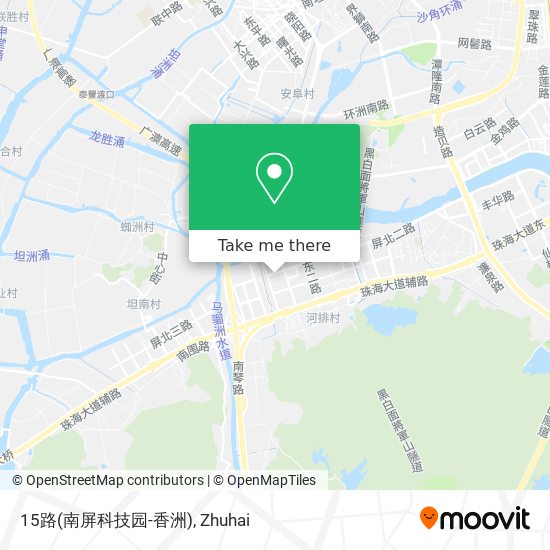 15路(南屏科技园-香洲) map