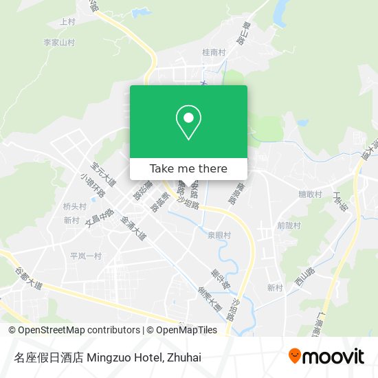 名座假日酒店 Mingzuo Hotel map