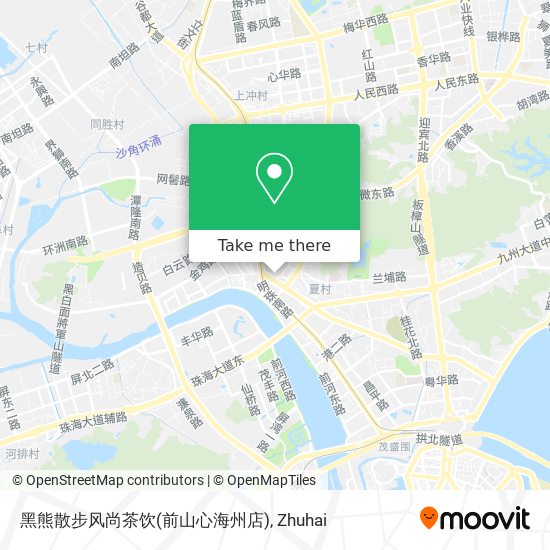 黑熊散步风尚茶饮(前山心海州店) map
