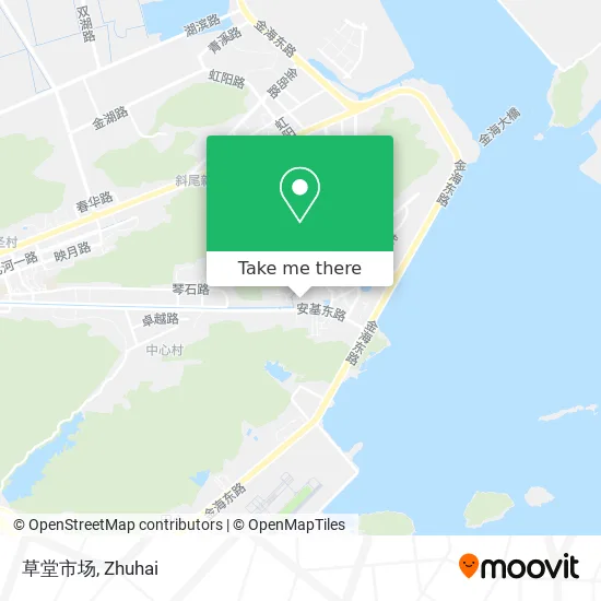 草堂市场 map