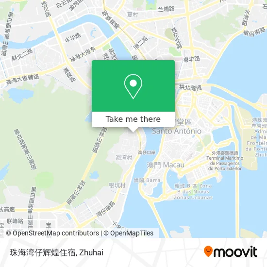 珠海湾仔辉煌住宿 map