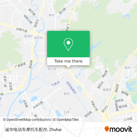 诚华电动车摩托车配件 map