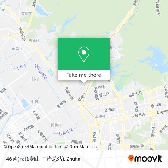 46路(云顶澜山-南湾总站) map