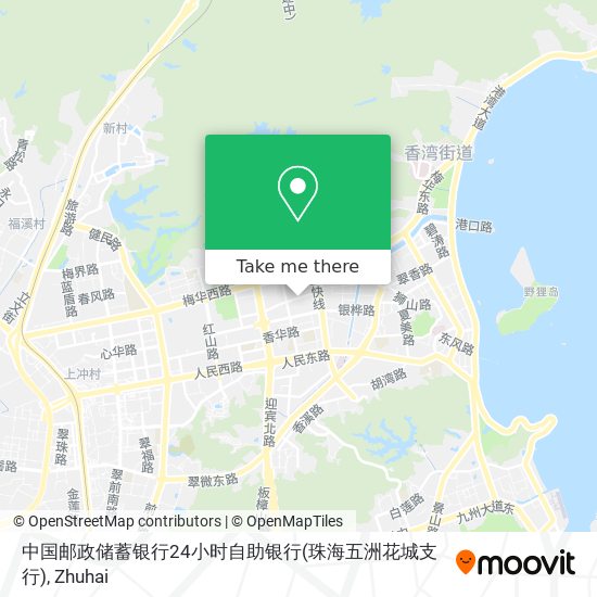 中国邮政储蓄银行24小时自助银行(珠海五洲花城支行) map