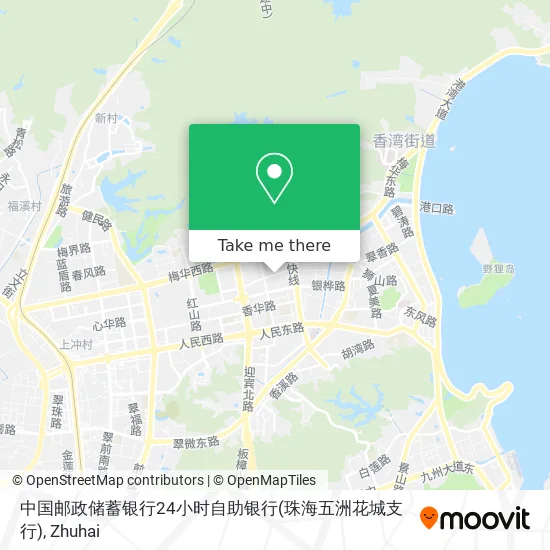 中国邮政储蓄银行24小时自助银行(珠海五洲花城支行) map
