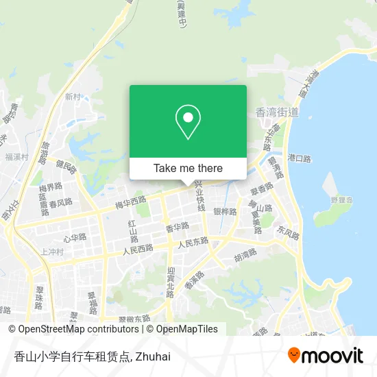 香山小学自行车租赁点 map