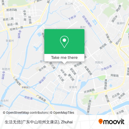 生活无优(广东中山坦州文康店) map