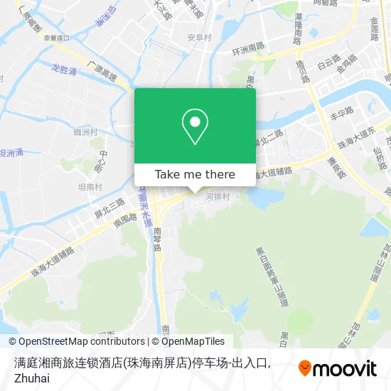 满庭湘商旅连锁酒店(珠海南屏店)停车场-出入口 map
