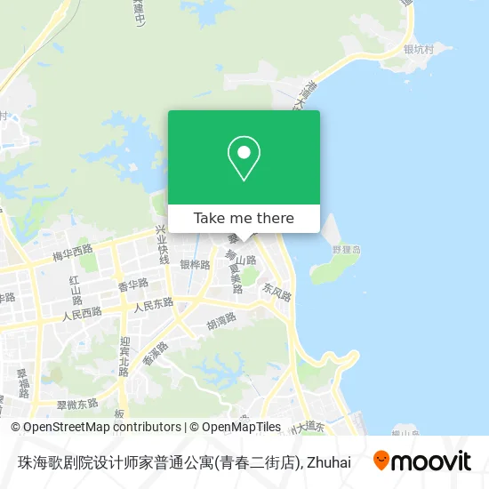 珠海歌剧院设计师家普通公寓(青春二街店) map