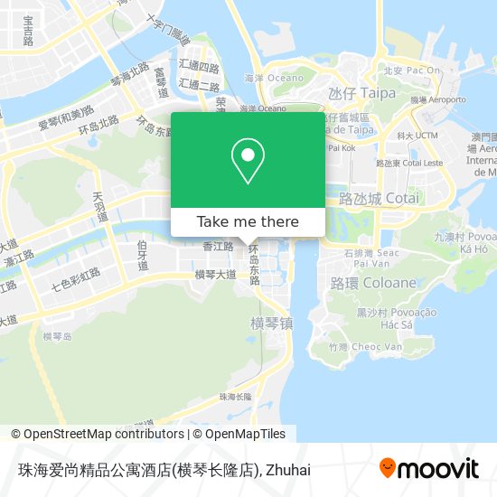 珠海爱尚精品公寓酒店(横琴长隆店) map