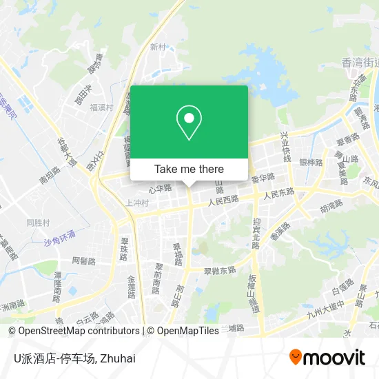 U派酒店-停车场 map