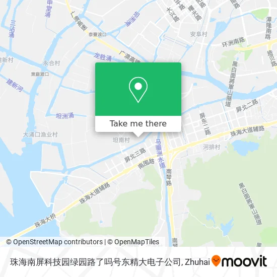 珠海南屏科技园绿园路了吗号东精大电子公司 map