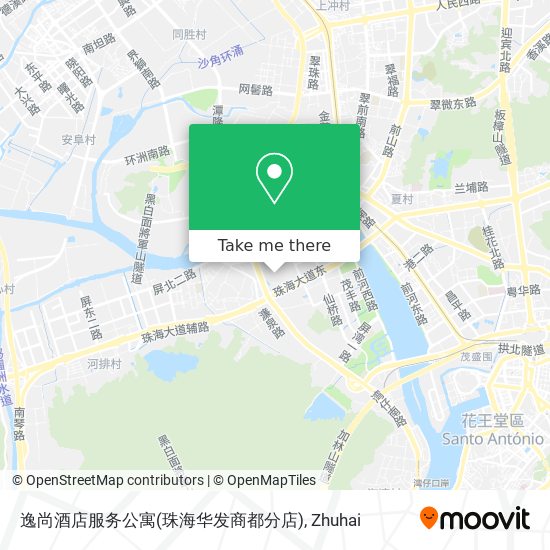 逸尚酒店服务公寓(珠海华发商都分店) map