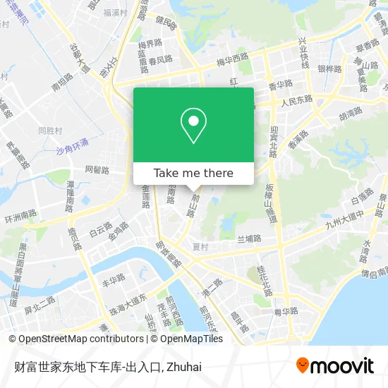 财富世家东地下车库-出入口 map