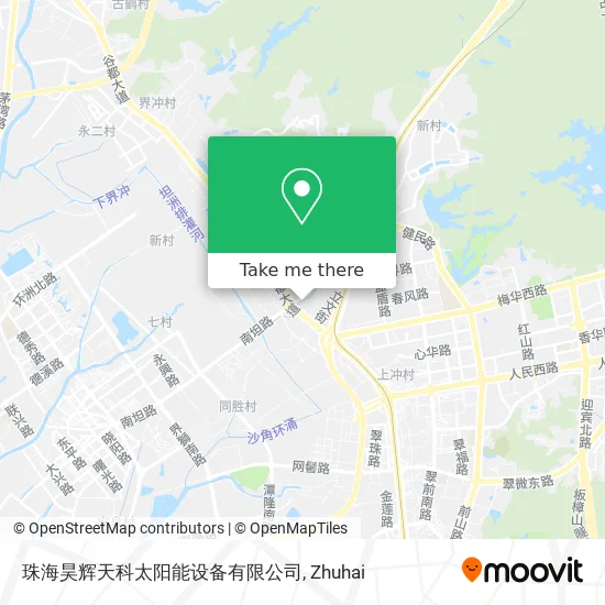 珠海昊辉天科太阳能设备有限公司 map