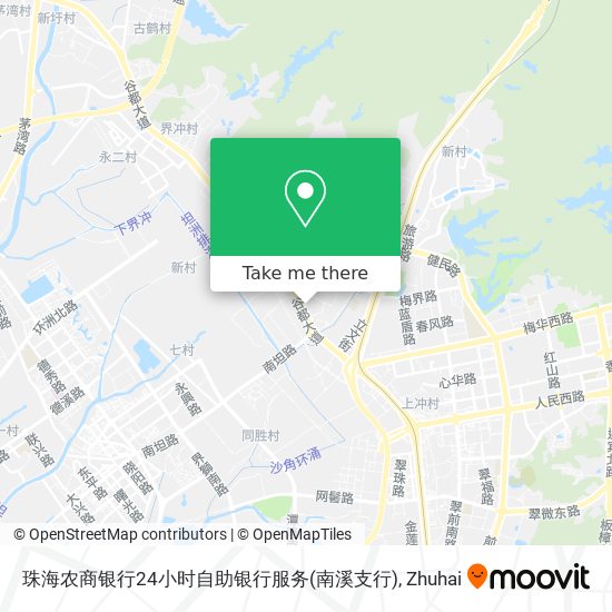 珠海农商银行24小时自助银行服务(南溪支行) map