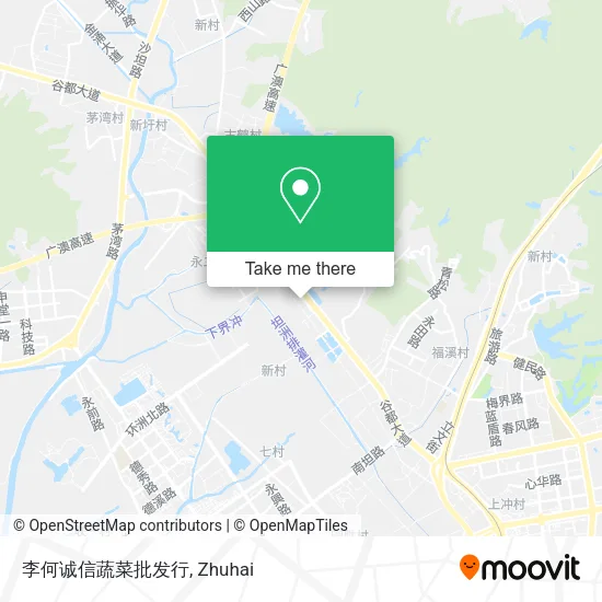 李何诚信蔬菜批发行 map
