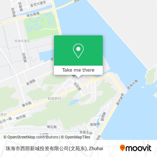 珠海市西部新城投资有限公司(文苑东) map