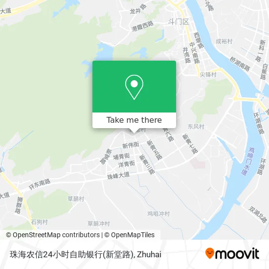 珠海农信24小时自助银行(新堂路) map