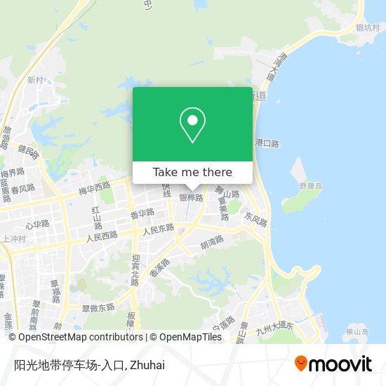 阳光地带停车场-入口 map