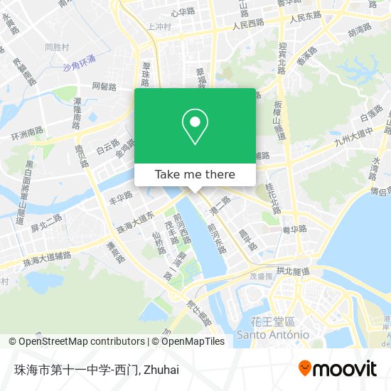 珠海市第十一中学-西门 map