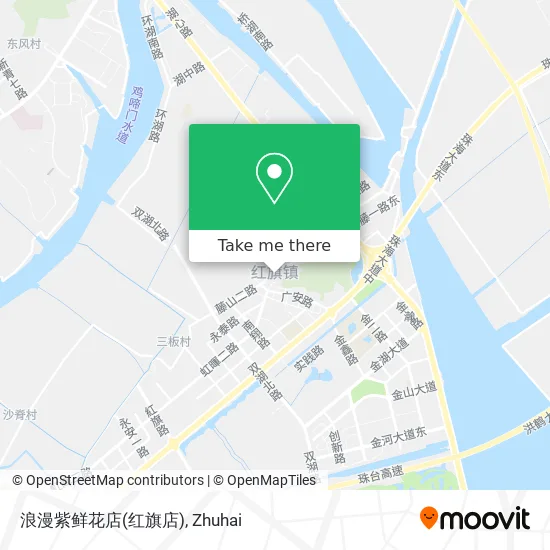 浪漫紫鲜花店(红旗店) map