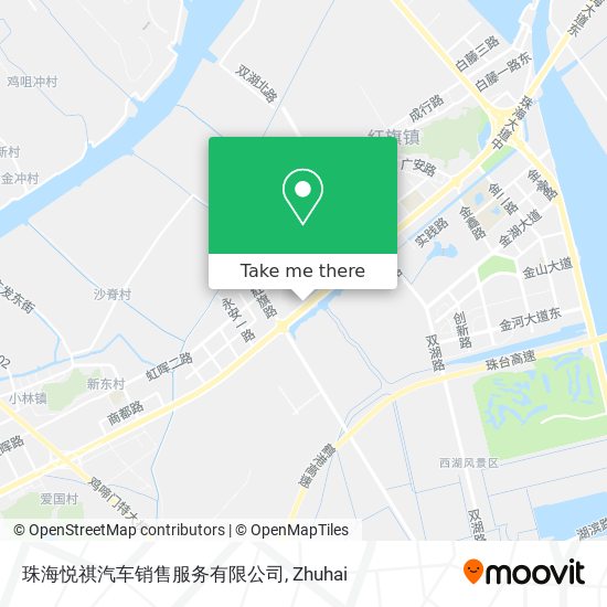 珠海悦祺汽车销售服务有限公司 map
