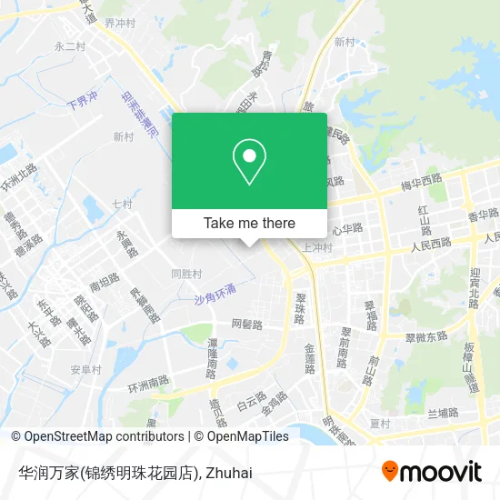 华润万家(锦绣明珠花园店) map