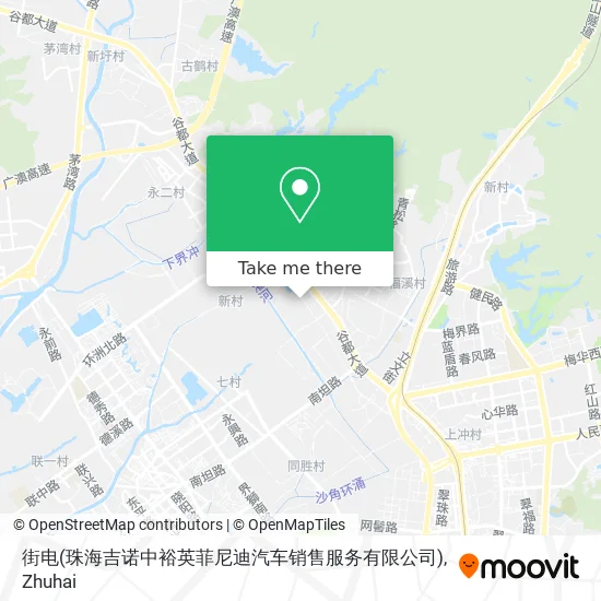 街电(珠海吉诺中裕英菲尼迪汽车销售服务有限公司) map