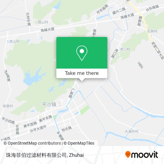 珠海菲伯过滤材料有限公司 map