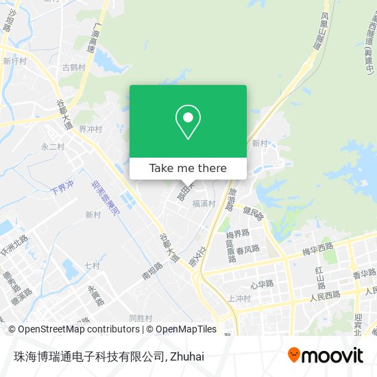 珠海博瑞通电子科技有限公司 map