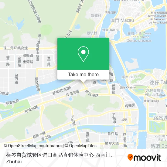 横琴自贸试验区进口商品直销体验中心-西南门 map