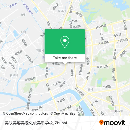 美联美容美发化妆美甲学校 map