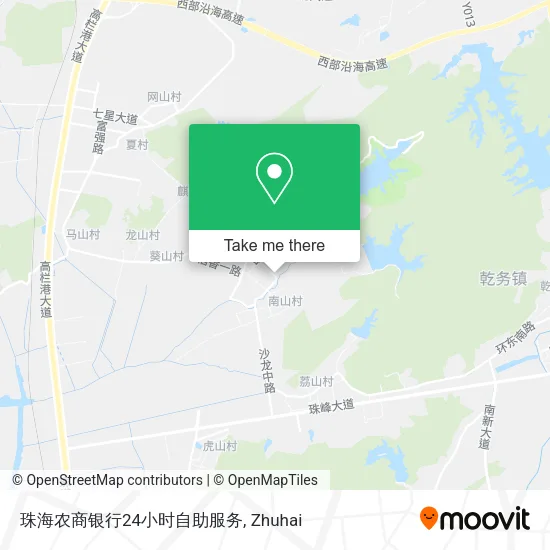 珠海农商银行24小时自助服务 map