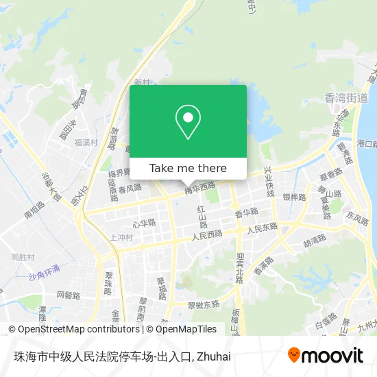 珠海市中级人民法院停车场-出入口 map