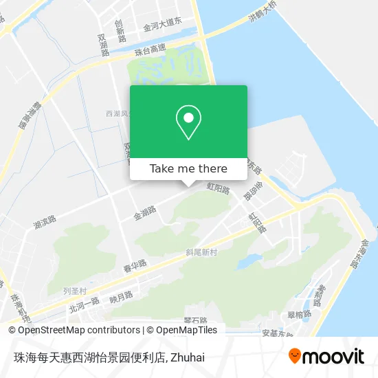 珠海每天惠西湖怡景园便利店 map