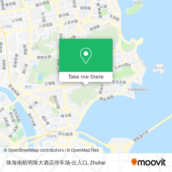 珠海南航明珠大酒店停车场-出入口 map