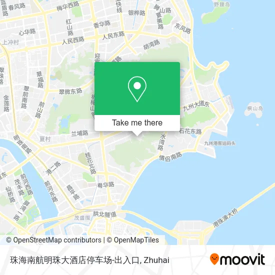 珠海南航明珠大酒店停车场-出入口 map