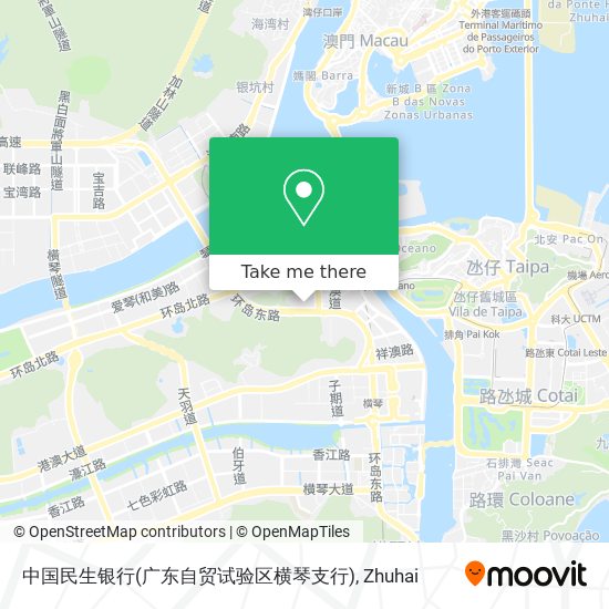 中国民生银行(广东自贸试验区横琴支行) map