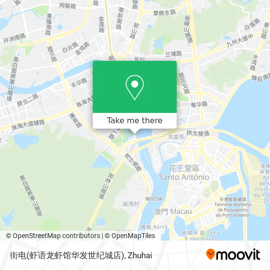 街电(虾语龙虾馆华发世纪城店) map