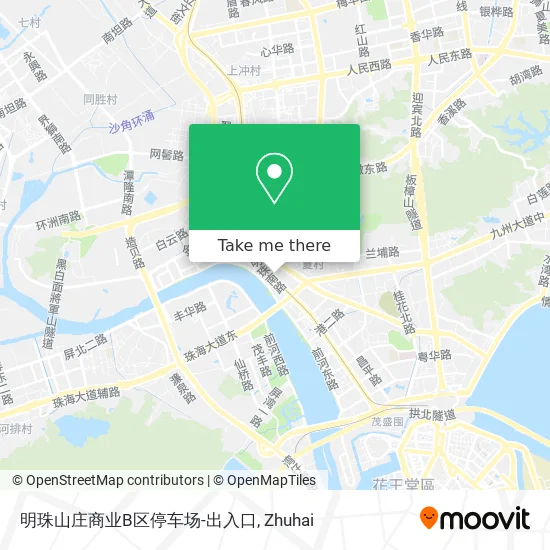 明珠山庄商业B区停车场-出入口 map
