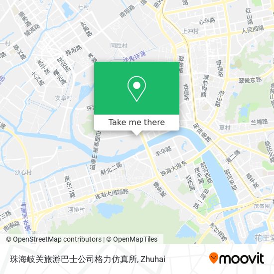 珠海岐关旅游巴士公司格力仿真所 map