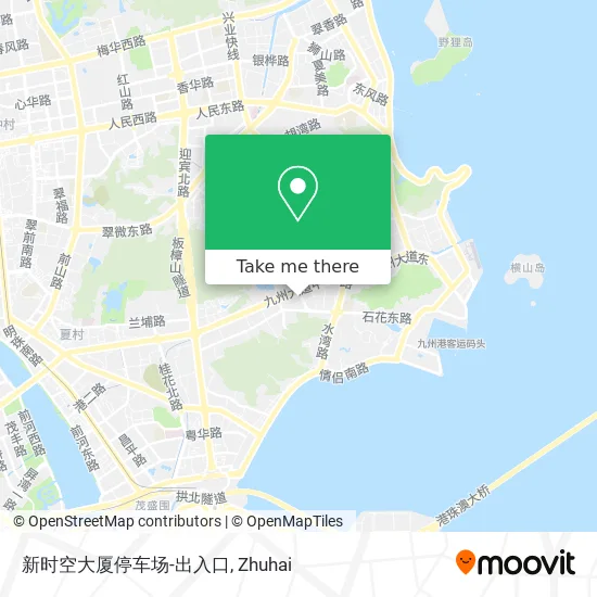 新时空大厦停车场-出入口 map