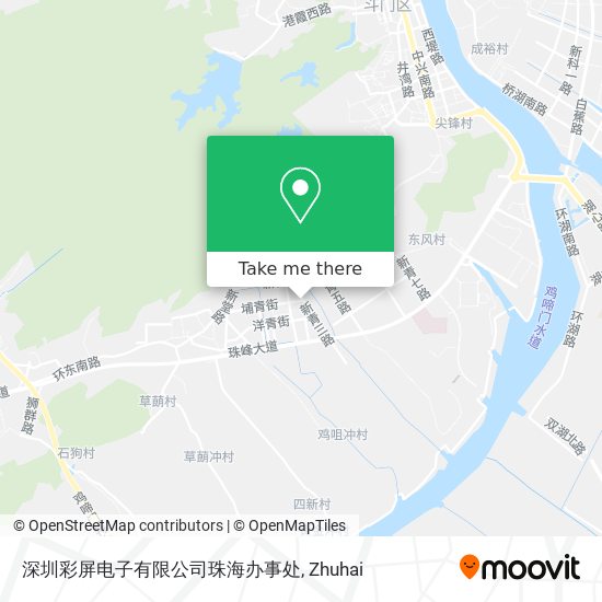 深圳彩屏电子有限公司珠海办事处 map