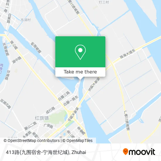 413路(九围宿舍-宁海世纪城) map