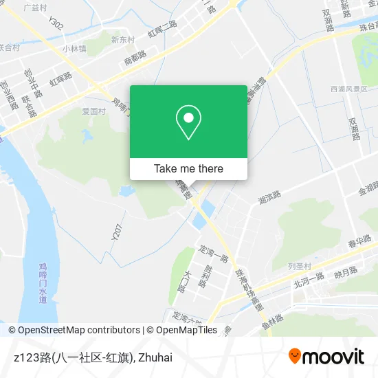 z123路(八一社区-红旗) map