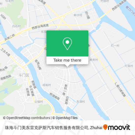 珠海斗门美东雷克萨斯汽车销售服务有限公司 map