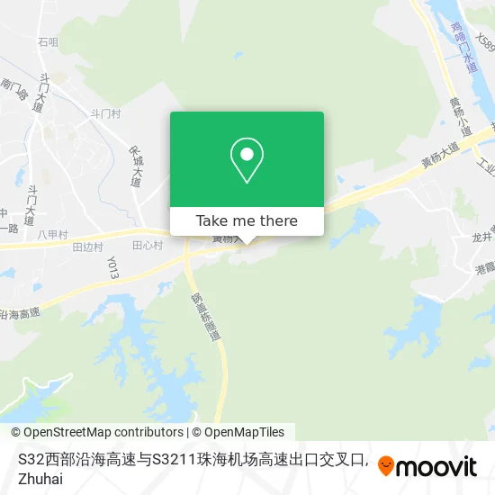 S32西部沿海高速与S3211珠海机场高速出口交叉口 map
