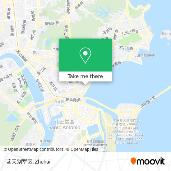 蓝天别墅区 map