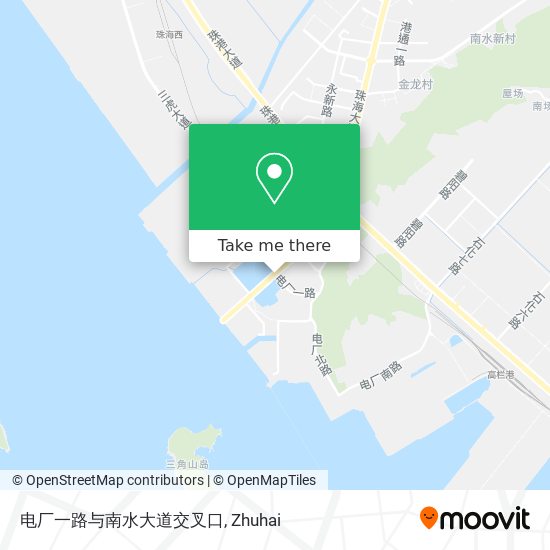 电厂一路与南水大道交叉口 map